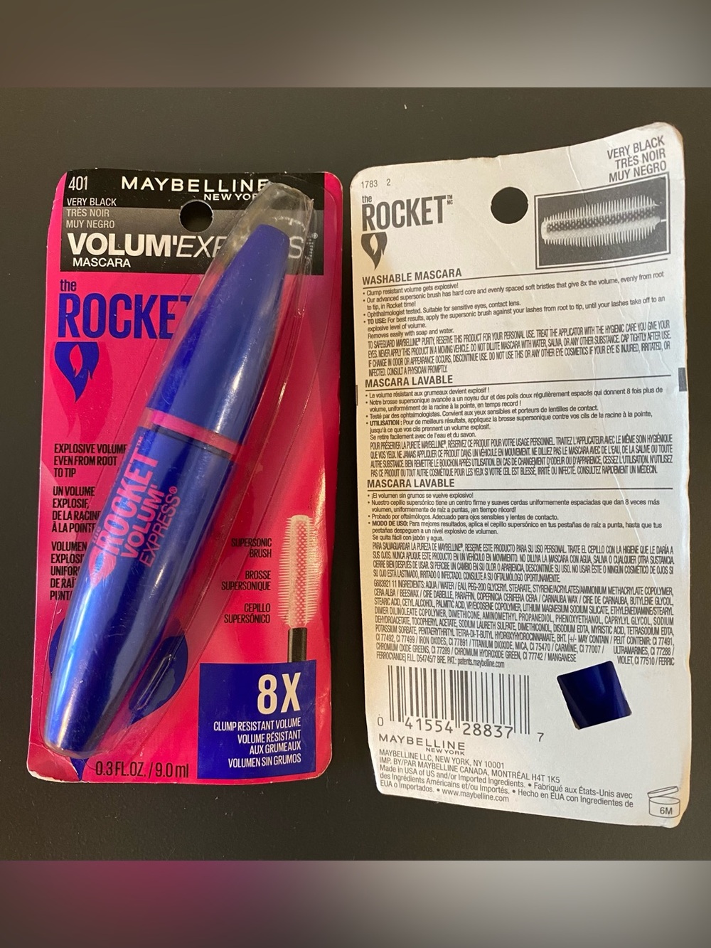 Maybelline Volum' Express The Rocket Mascara - Very black  (set of 2) - Picture 2 of 4